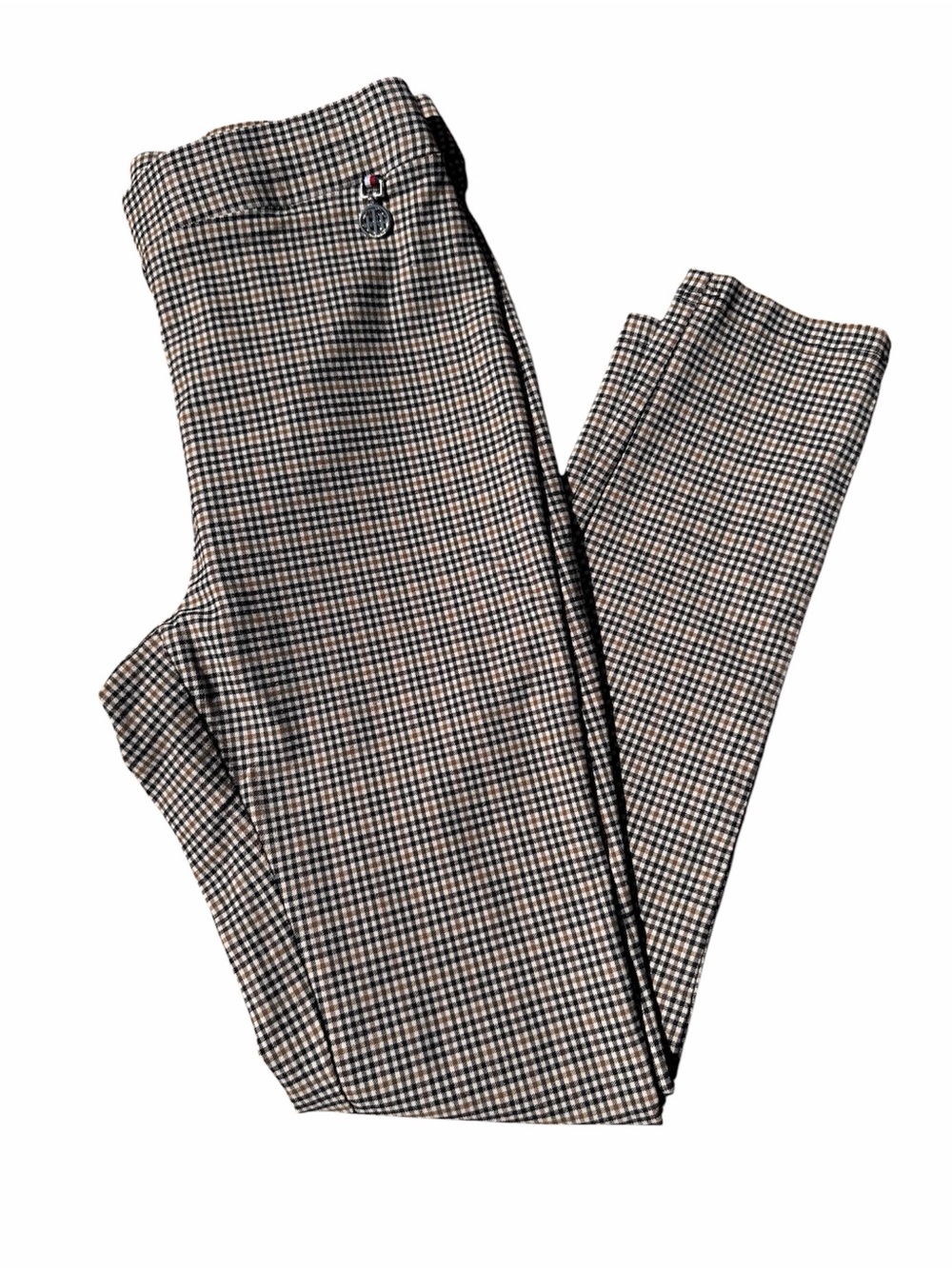 Tommy Hilfiger Houndstooth Stretch Ankle Pants Dark Academia, Preppy, Office